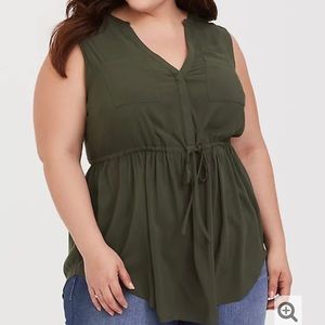 TORRID Sleeveless challis shirt